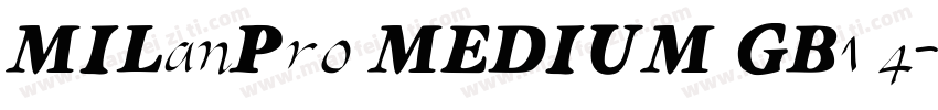 MILanPro MEDIUM GB1 4字体转换
